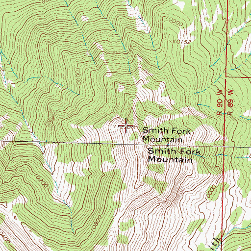 Topographic Map of Smith Fork Mountain, CO