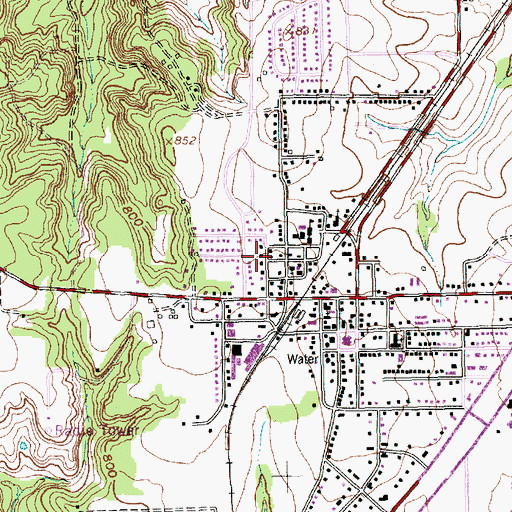 Topographic Map of Z T 'Tip' Hawkes House, TX