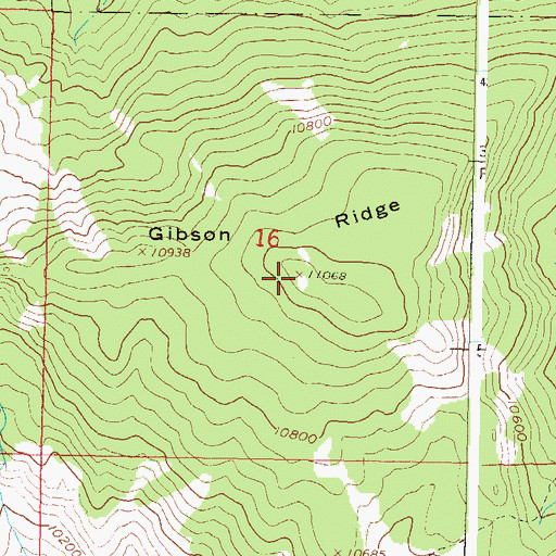 Topographic Map of Gibson Ridge, CO