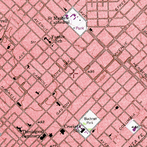 Topographic Map of Viola Courts Apartments, TX