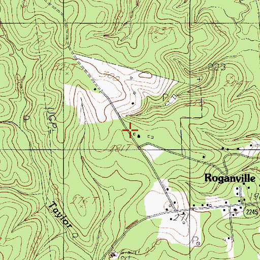 Topographic Map of Turner-White-McGee House, TX