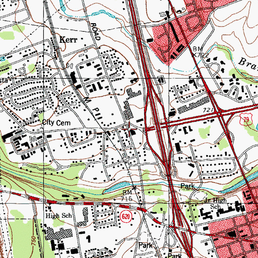 Topographic Map of Round Rock West Post Office, TX