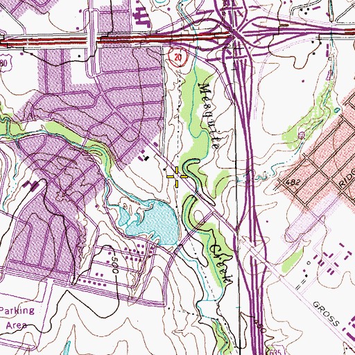 Topographic Map of Debusk Park Trail, TX