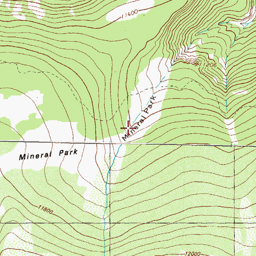 Topographic Map of Mineral Park, CO