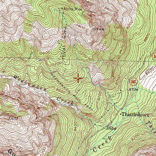 Topographic Map of Weehawken Pack Trail, CO