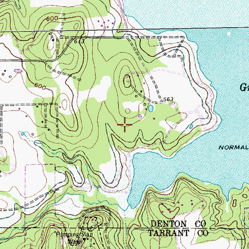 Topographic Map of Walnut Grove Trail, TX