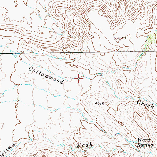 Topographic Map of Ward Spring Trail, TX