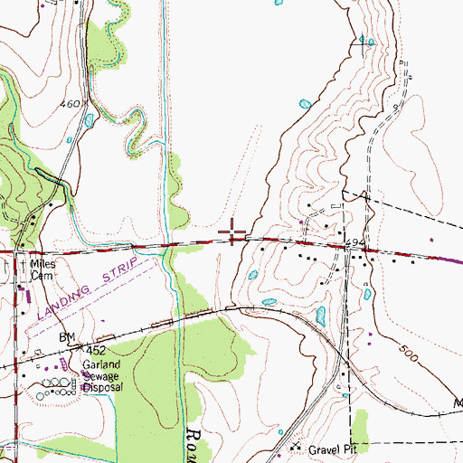 Topographic Map of Springfield Park Trail, TX