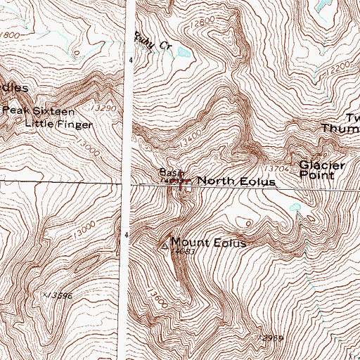 Topographic Map of North Eolus, CO