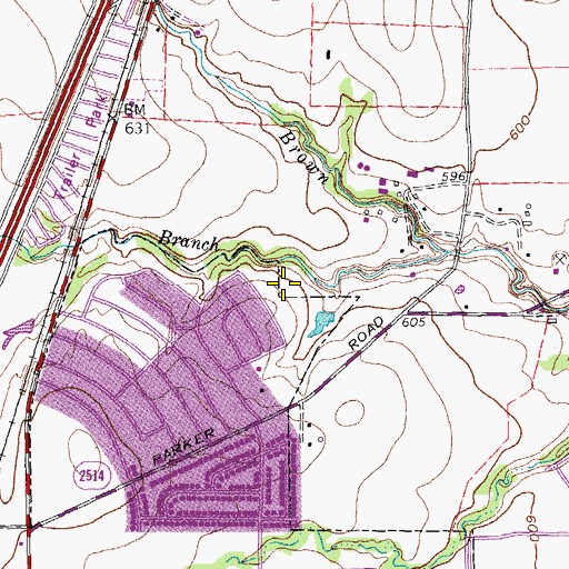 Topographic Map of Shawnee Park Trail, TX