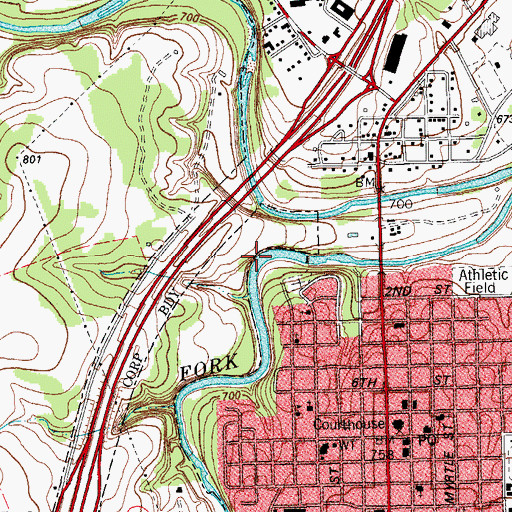 Topographic Map of Pickett Trail, TX