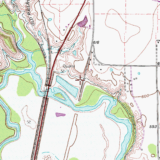 Topographic Map of Knob Hills Trail, TX