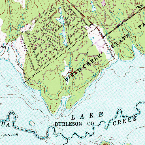 Topographic Map of Lake Somerville Trailway, TX