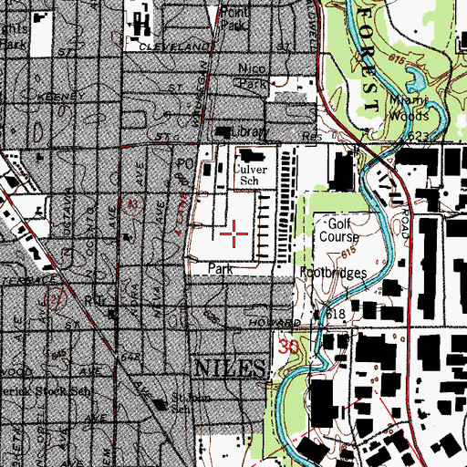 Topographic Map of Civic Center Plaza Shopping Center, IL