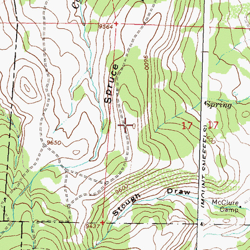 Topographic Map of Spruce Ridge, CO