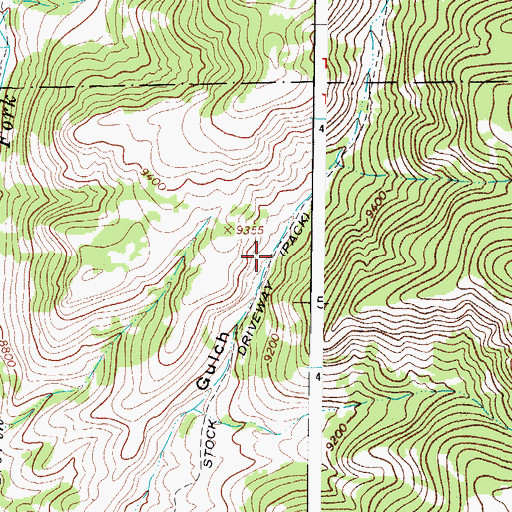 Topographic Map of Lime Creek Stock Driveway, CO