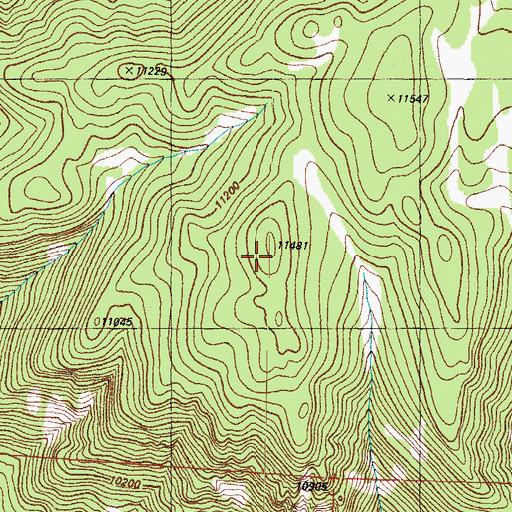 Topographic Map of Seven Parks, CO