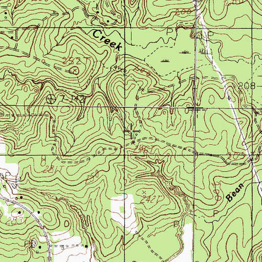 Topographic Map of Haralson Lakes, TX