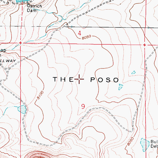 Topographic Map of The Poso, CO