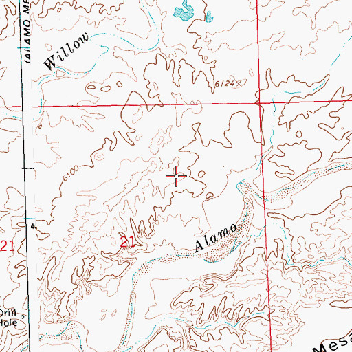 Topographic Map of Bisti/De-Na-Zin Wilderness, NM