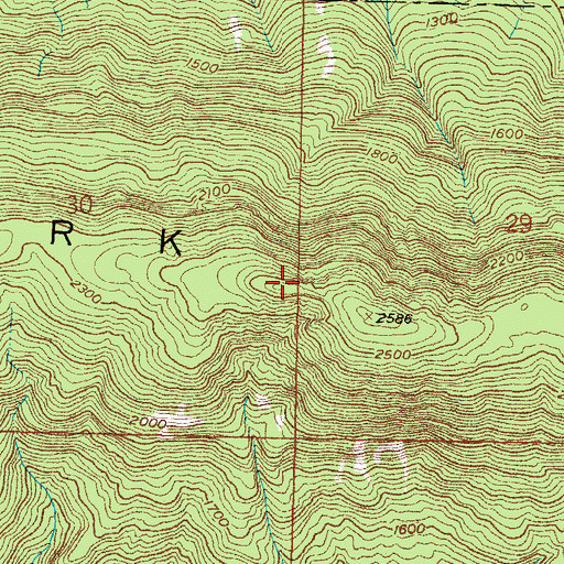Topographic Map of Black Fork Mountain Wilderness, AR