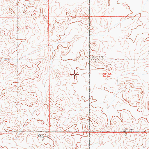 Topographic Map of Bristol Mountains Wilderness, CA