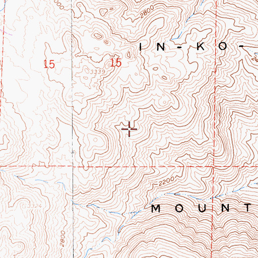 Topographic Map of Carrizo Gorge Wilderness, CA