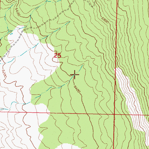 Topographic Map of Mount Logan Wilderness, AZ