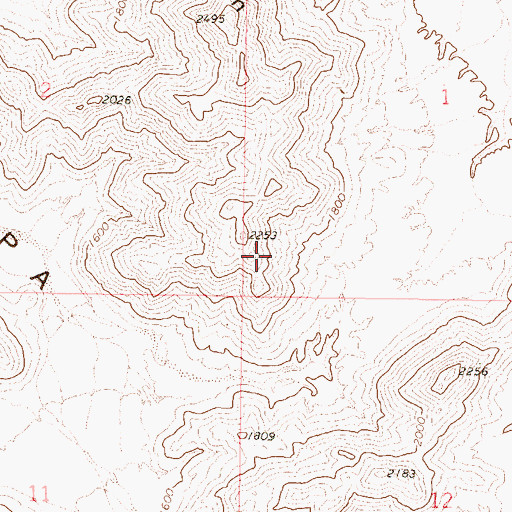 Topographic Map of North Maricopa Mountains Wilderness, AZ
