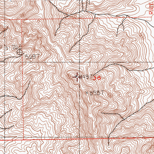 Topographic Map of Palen/McCoy Wilderness, CA