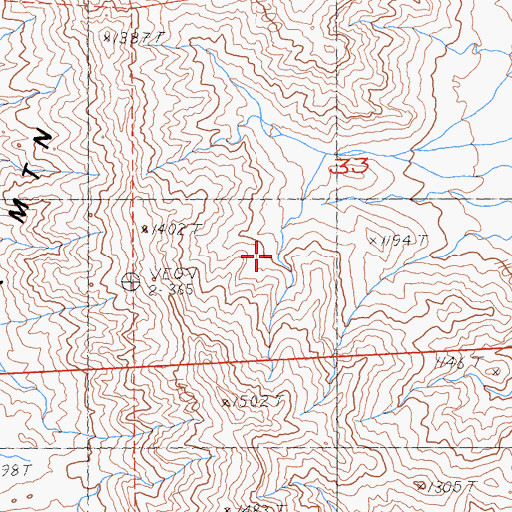 Topographic Map of Stateline Wilderness, CA