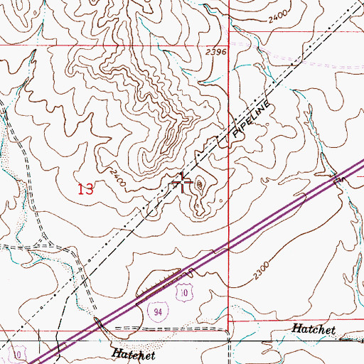 Topographic Map of Denbys Peak, MT