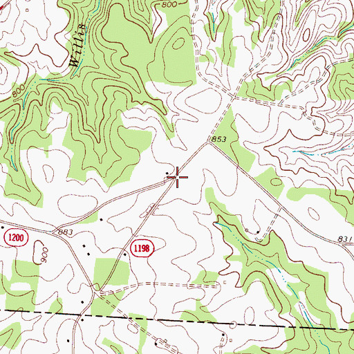 Topographic Map of McCraw Cemetery, NC