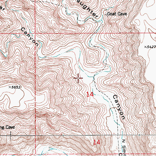 Topographic Map of Carlsbad Caverns Wilderness, NM