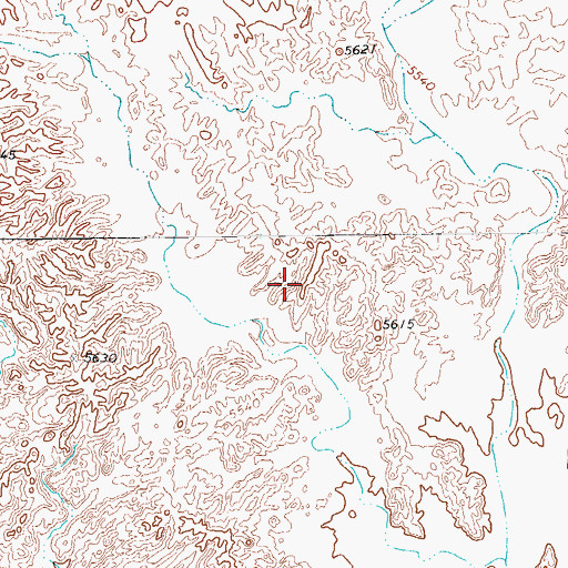 Topographic Map of Petrified Forest National Wilderness Area, AZ