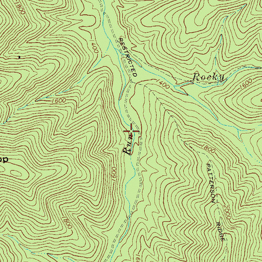 Topographic Map of Shenandoah Wilderness, VA