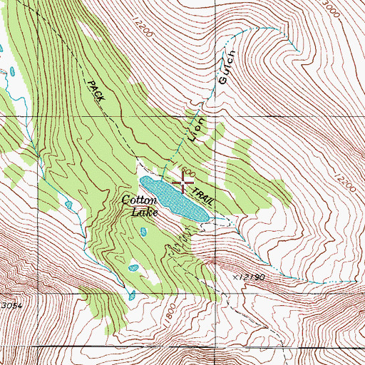 Topographic Map of Cotton Trail, CO