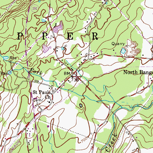 Topographic Map of Wolf School Number One (historical), PA