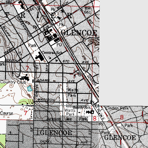 Topographic Map of Saint Paul African Methodist Episcopal Church, IL
