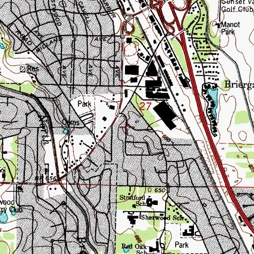 Topographic Map of Devonshire Park, IL