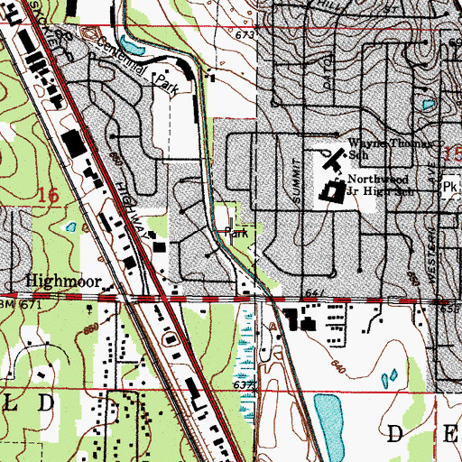 Topographic Map of Sleepy Hollow Park, IL
