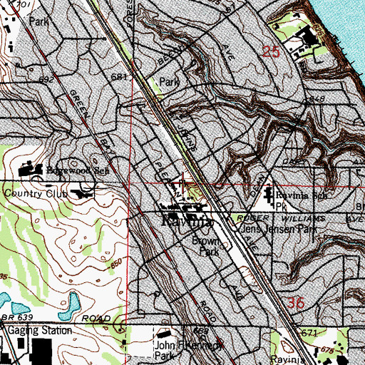 Topographic Map of Snyder Park, IL