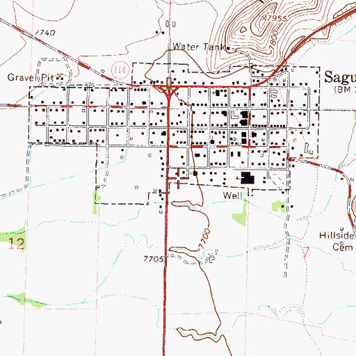 Topographic Map of Pitkkin Avenue Baptist Church, CO