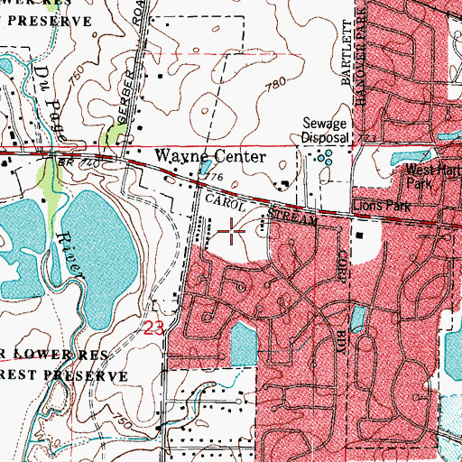 Topographic Map of Spring Valley Park, IL
