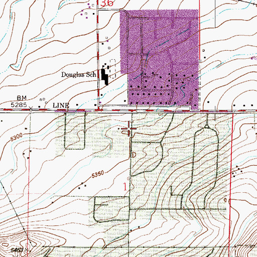 Topographic Map of East Boulder Baptist Church, CO