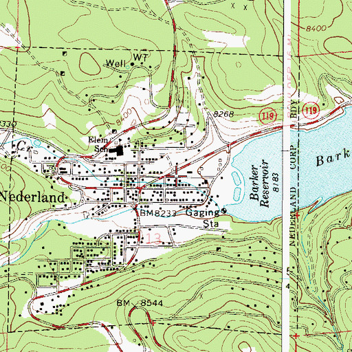 Topographic Map of Saint Rita's Catholic Church, CO