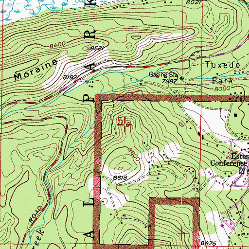 Topographic Map of Edwin Bradt Grave, CO