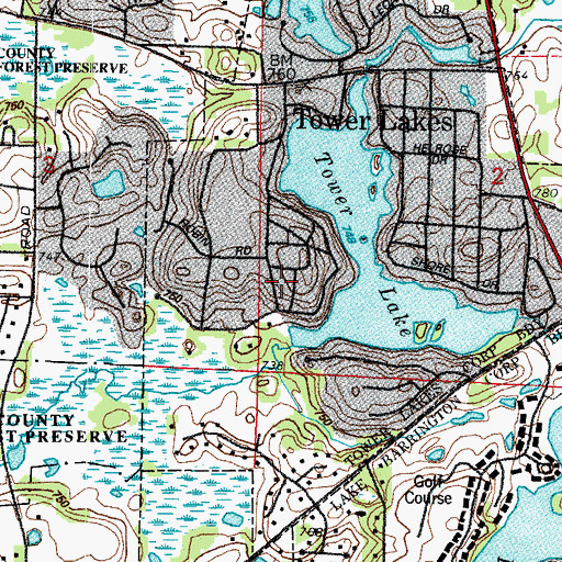 Topographic Map of Barsumian Park, IL