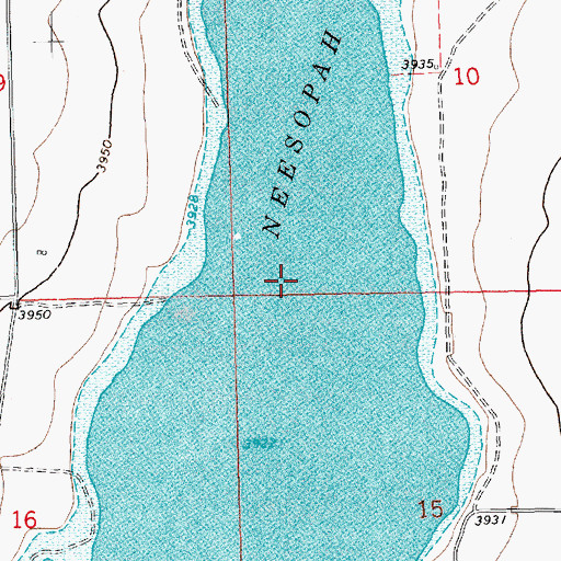 Topographic Map of Neesopah Reservoir, CO