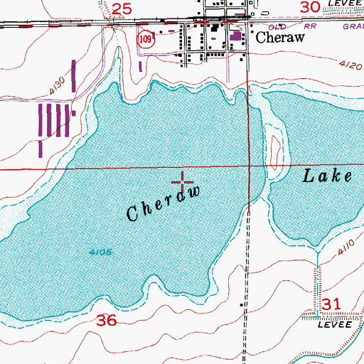 Topographic Map of Cheraw Lake, CO